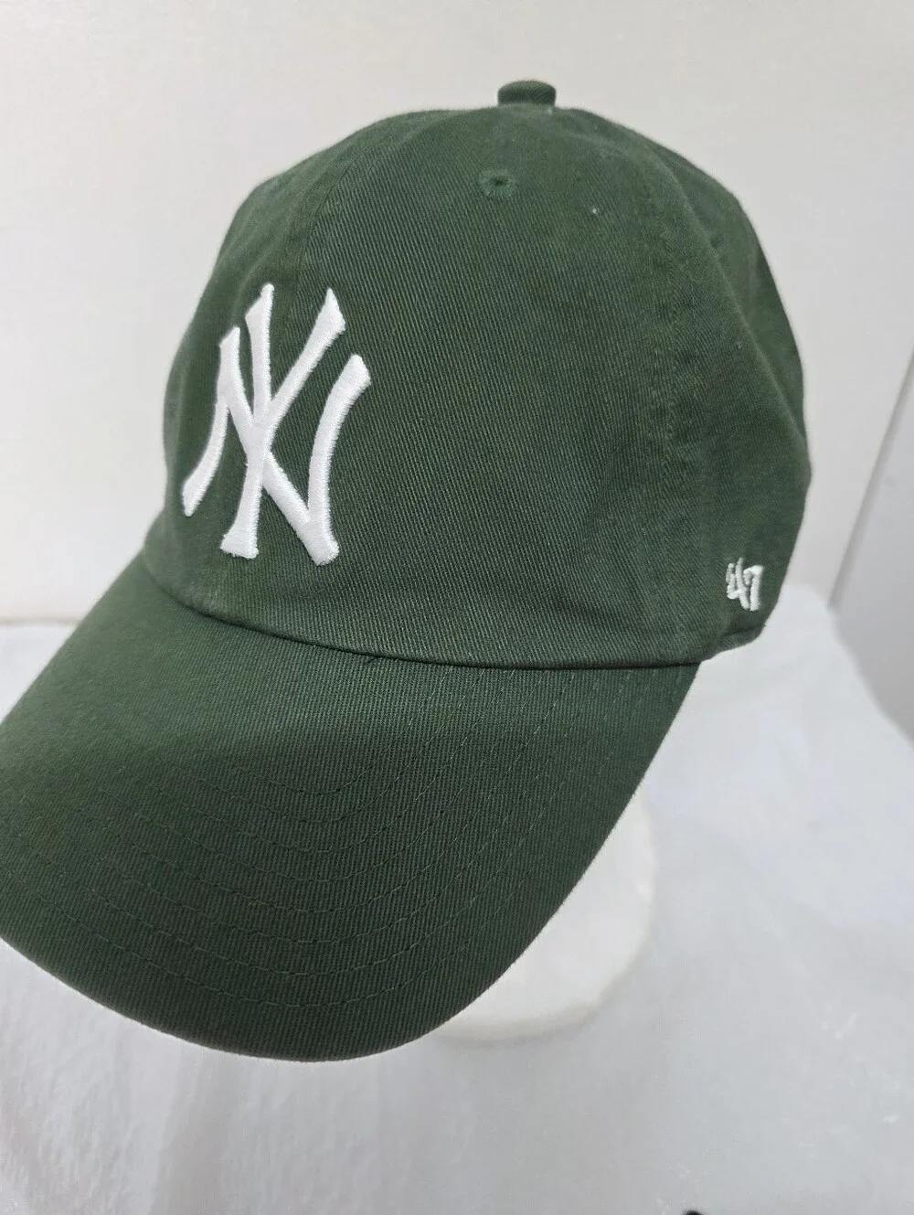 MLB New York Yankees 47 Brand Clean Up Hat Adjustable Strap Kelly Green One Size